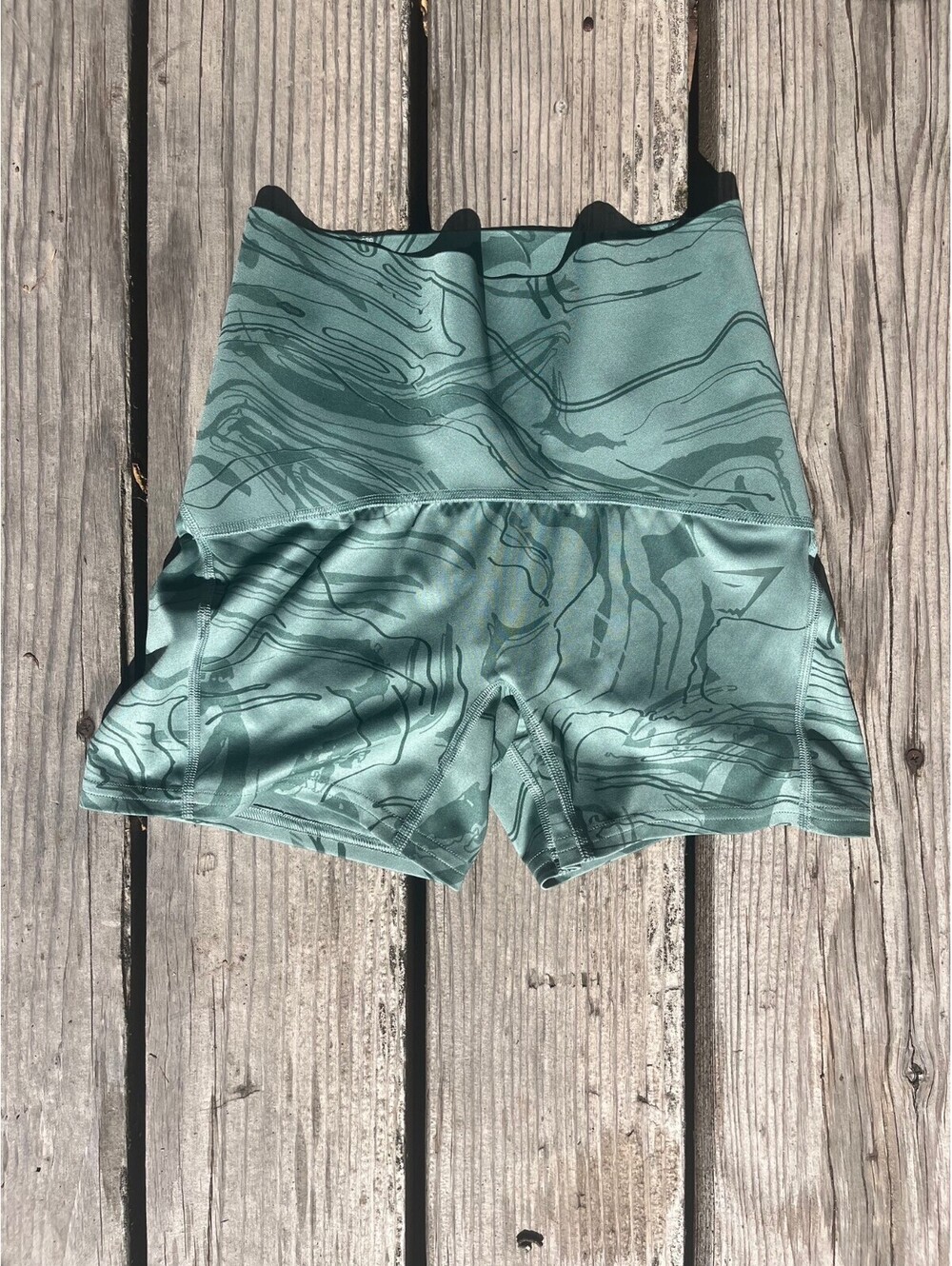 Gymshark GS Power Support Women's Athletic Gym Fitness S Small Shorts Green